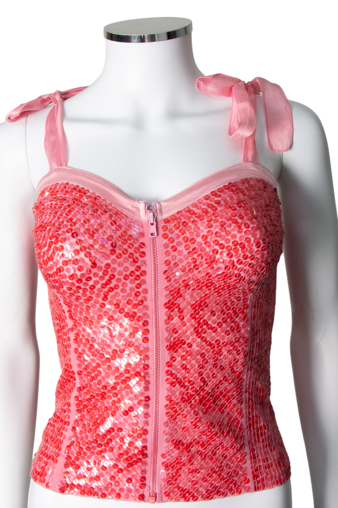 vintage Sequin Bustier Top - irvrsbl