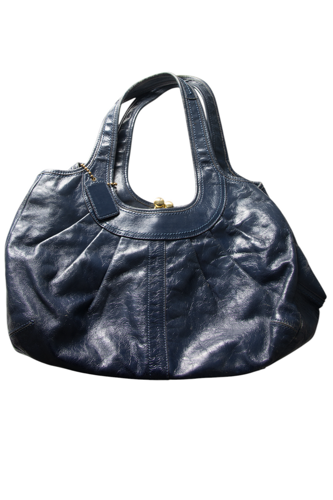 Coach Leather Bag in Navy - irvrsbl