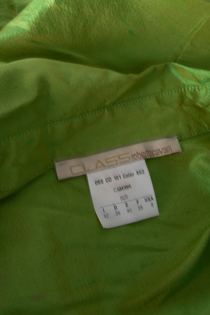 Roberto Cavalli Chartreuse Pearlescent Shirt - irvrsbl