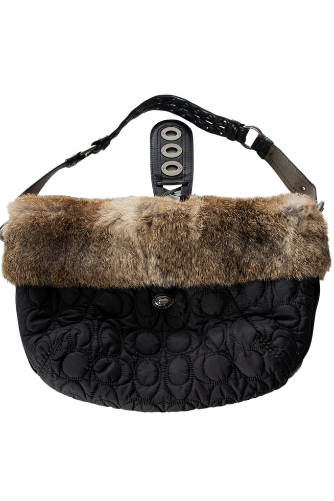 Coach Nylon Bag with Fur Trim - irvrsbl