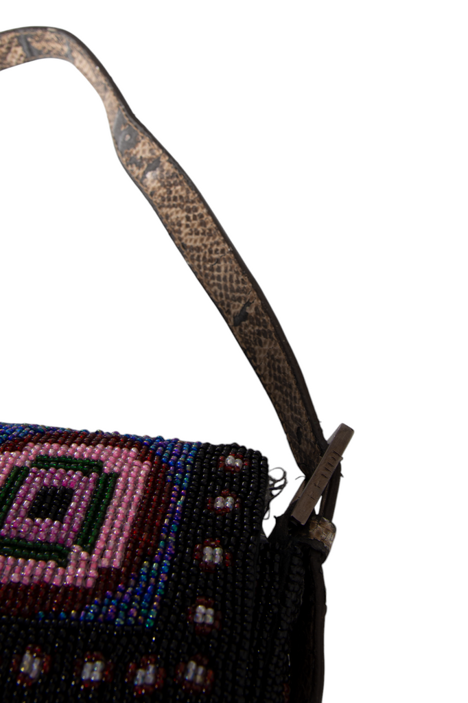 Fendi Beaded Snakeskin Baguette - irvrsbl