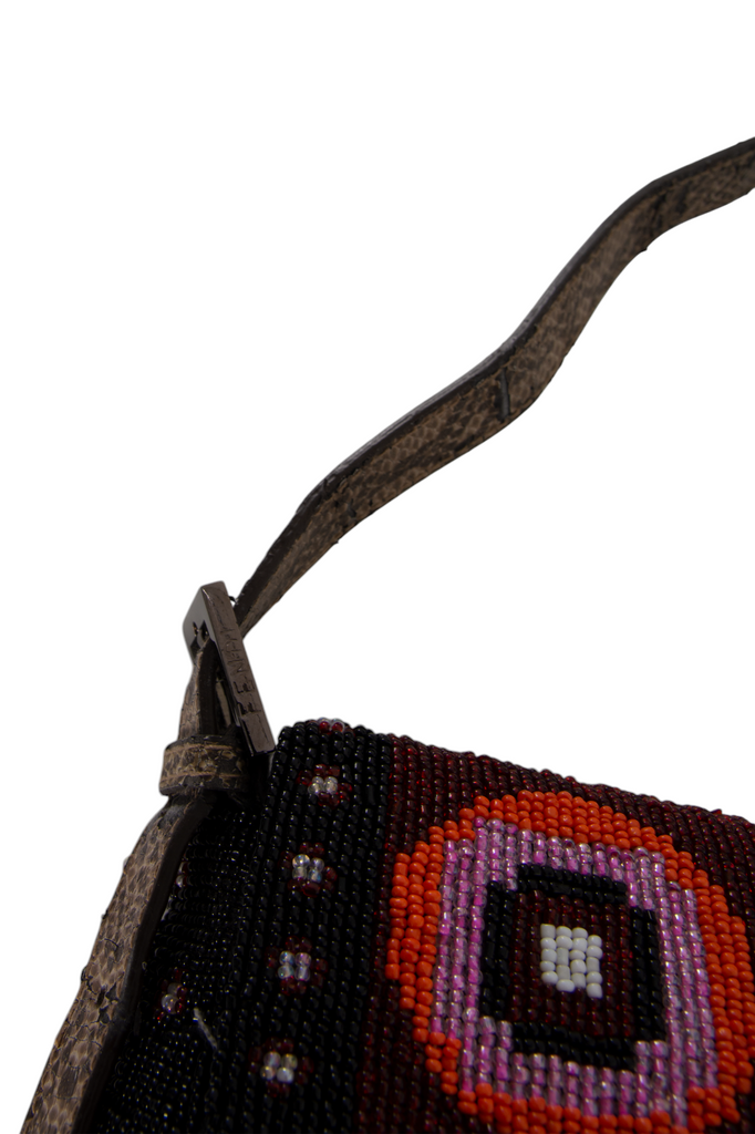 Fendi Beaded Snakeskin Baguette - irvrsbl