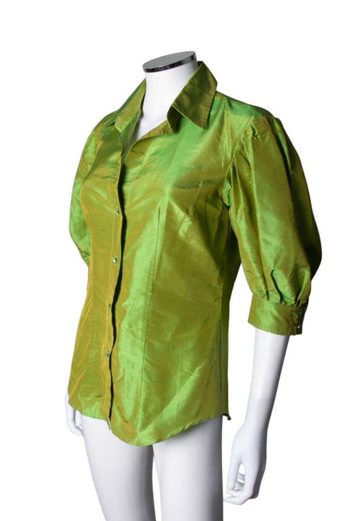 Roberto Cavalli Chartreuse Pearlescent Shirt - irvrsbl