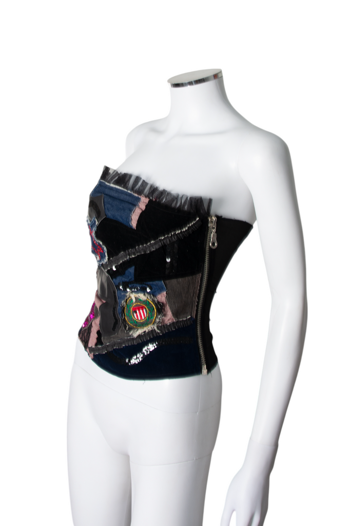 Miss Sixty Patchwork Bustier Top - irvrsbl