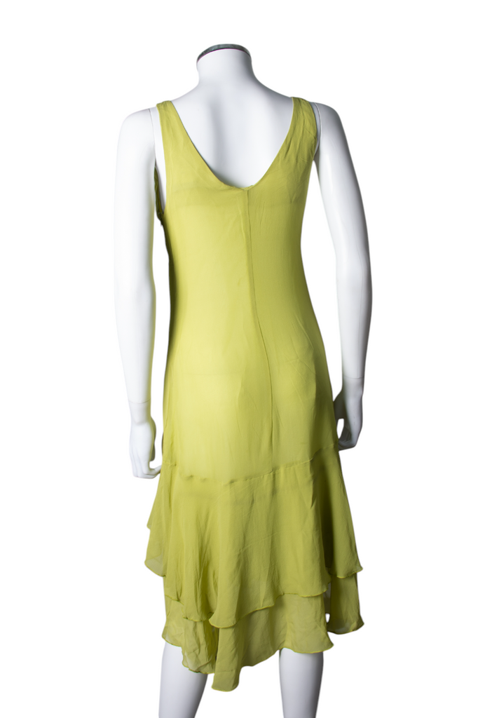 vintage Chartreuse Silk Dress - irvrsbl