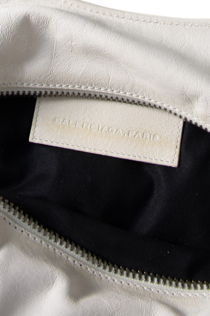 Balenciaga Rare Two Toned The Giant Motorcycle Bag in Navy and White - irvrsbl