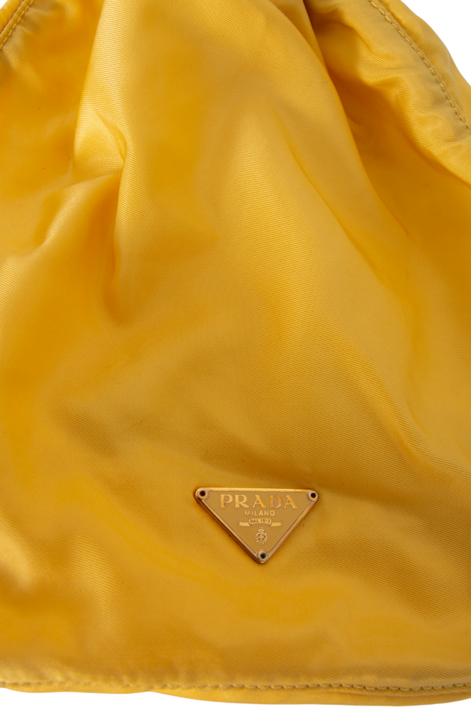 Prada Yellow Nylon Drawstring Bag - irvrsbl