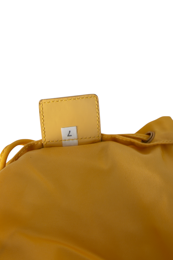 Prada Yellow Nylon Drawstring Bag - irvrsbl