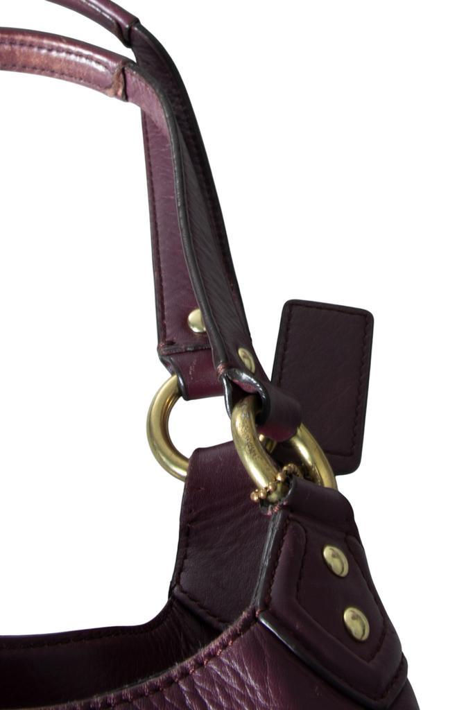 Coach Leather Shoulder Bag with Gold Hardware - irvrsbl