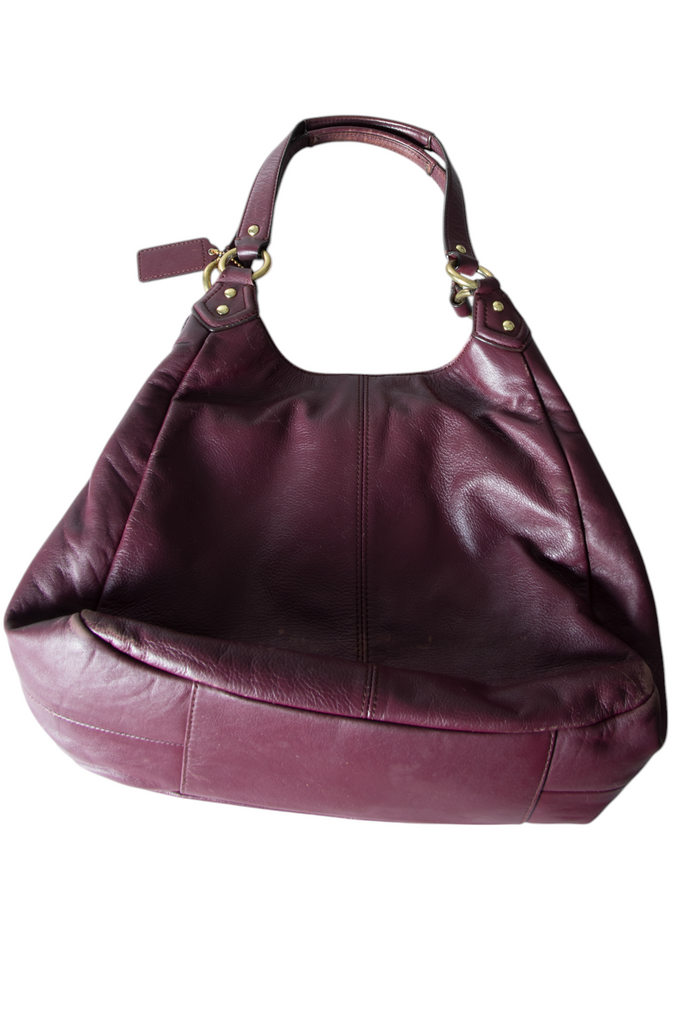 Coach Leather Shoulder Bag with Gold Hardware - irvrsbl