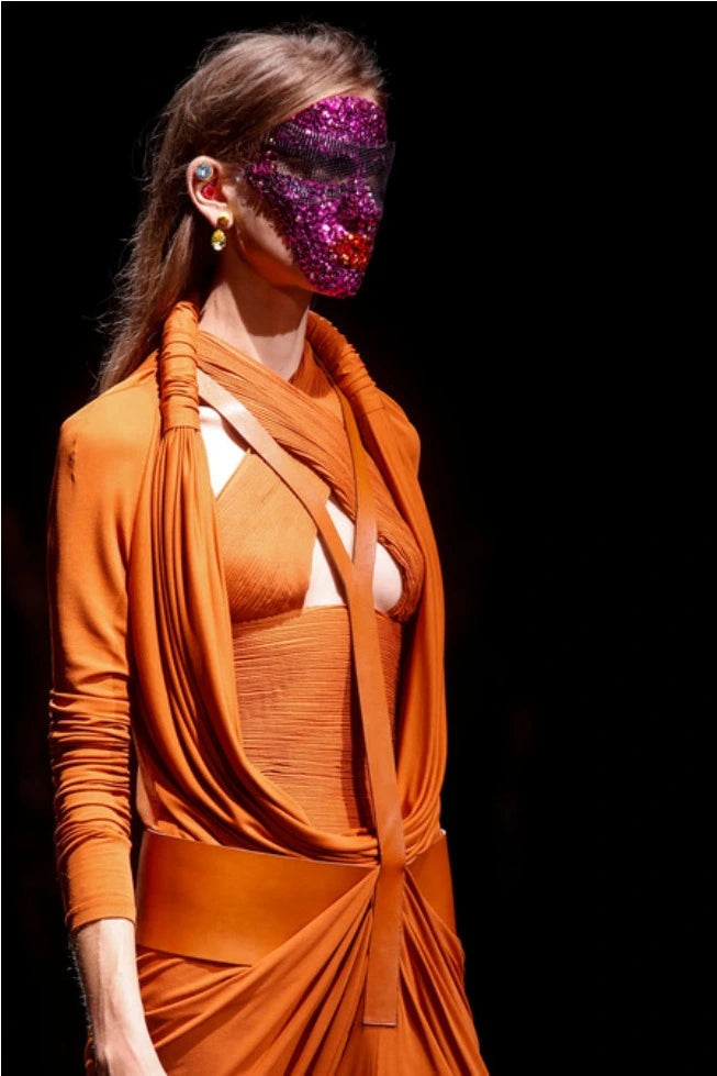 Givenchy Spring 2014 Plunging Dress with Leather Straps - irvrsbl