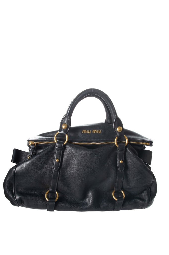 Miu Miu Top Handle Bag in Black - irvrsbl