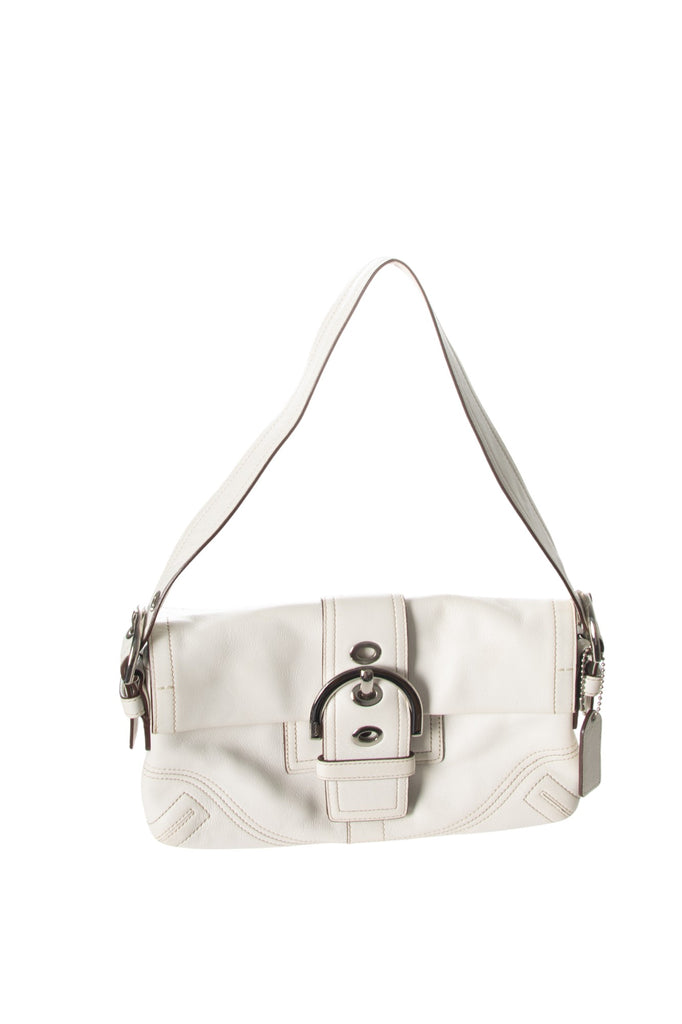 Coach Leather Shoulder Bag in White - irvrsbl