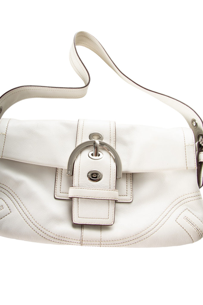 Coach Leather Shoulder Bag in White - irvrsbl