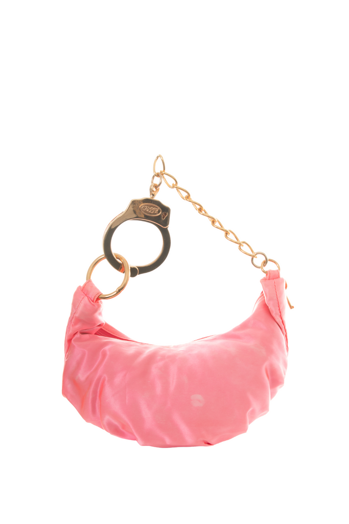 CuffzSatin Handcuff Bag in Pink- irvrsbl