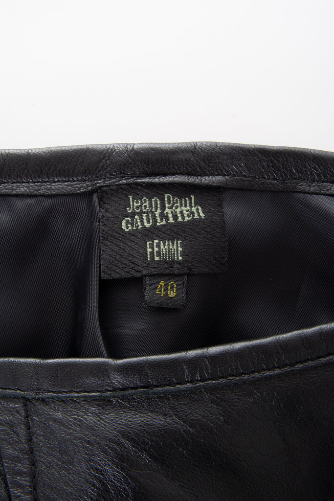 Jean Paul Gaultier Asymmetrical Leather Skirt - irvrsbl