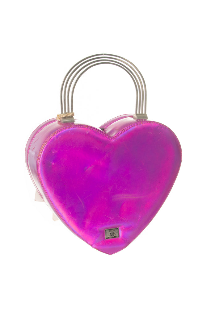 MoschinoIridescent Pink Heart Bag- irvrsbl