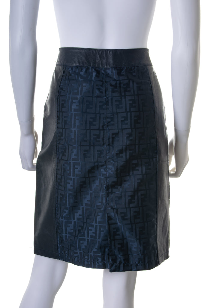 Fendi Leather Monogram Skirt - irvrsbl