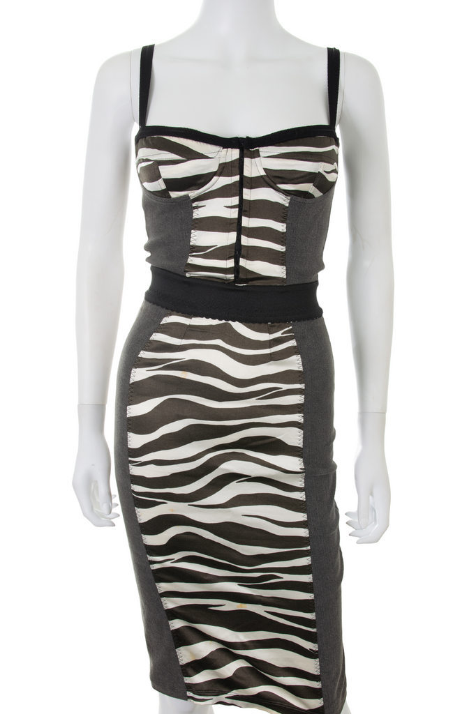 Dolce and Gabbana Zebra Bustier Dress - irvrsbl