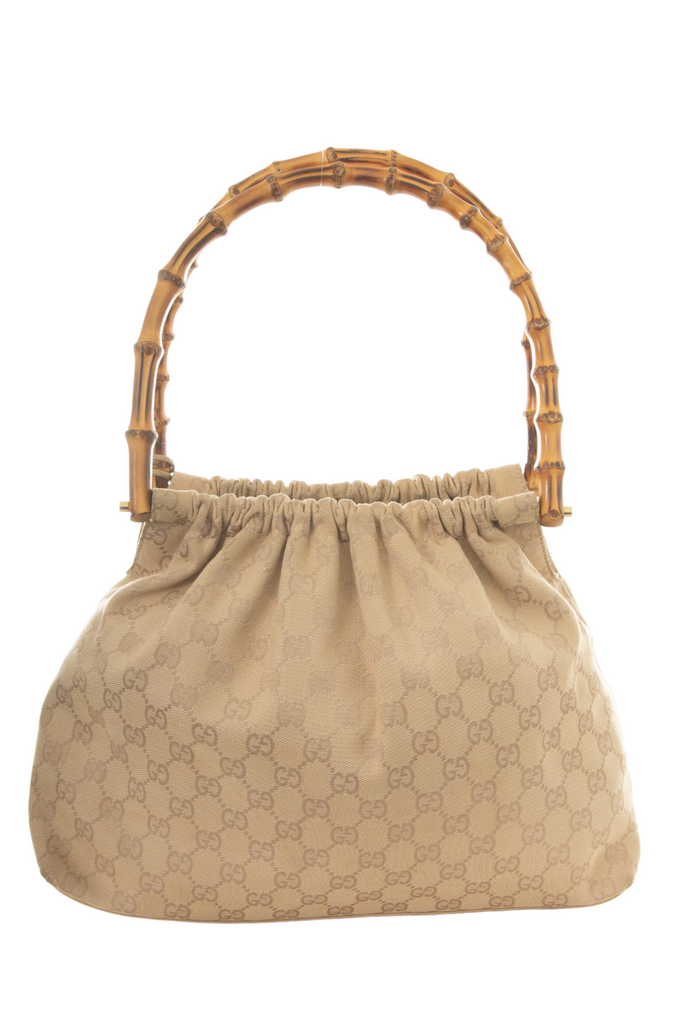 GucciMonogram Bag with Bamboo Handle- irvrsbl