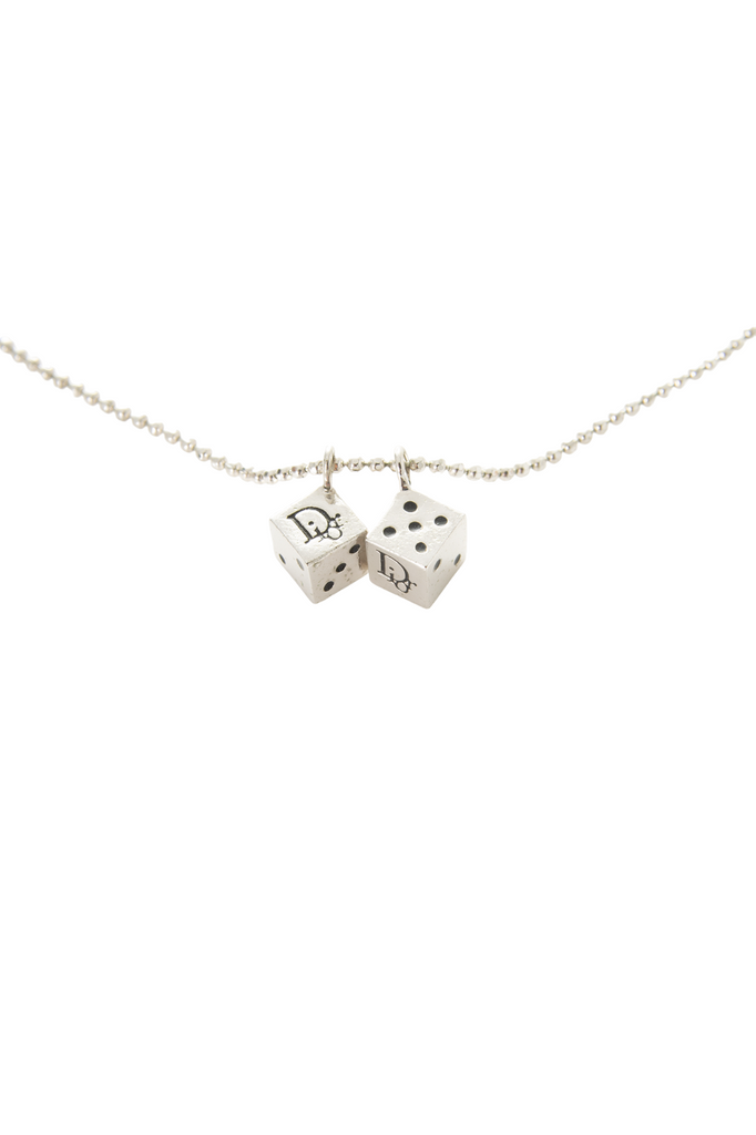 Dior Silver Dice Necklace - irvrsbl