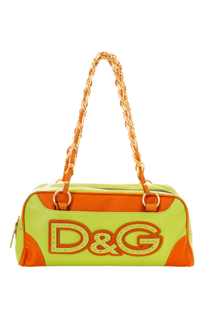 Dolce and GabbanaLime Logo Bag- irvrsbl