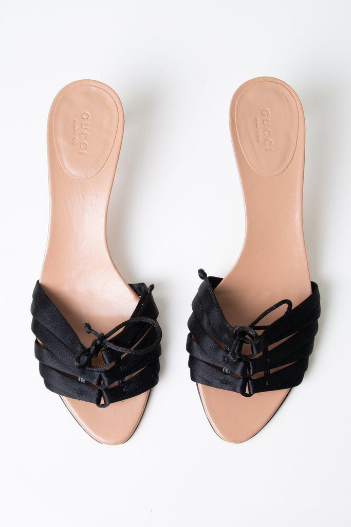 Gucci Lace Up Mules 38.5 - irvrsbl