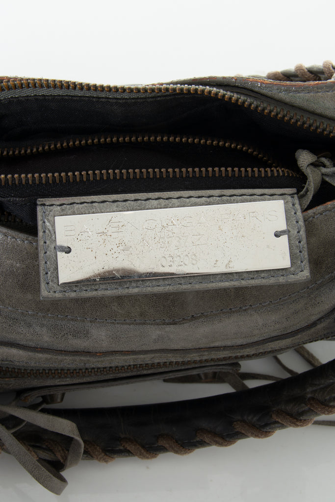BalenciagaMotorcycle Bag in Grey- irvrsbl