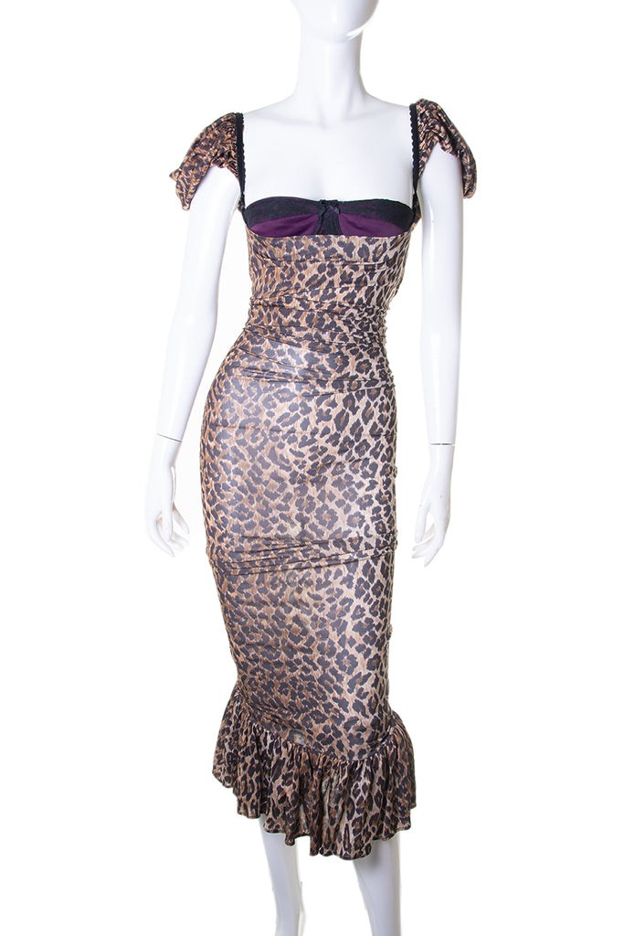 Dolce and Gabbana Leopard Ruffle Dress - irvrsbl