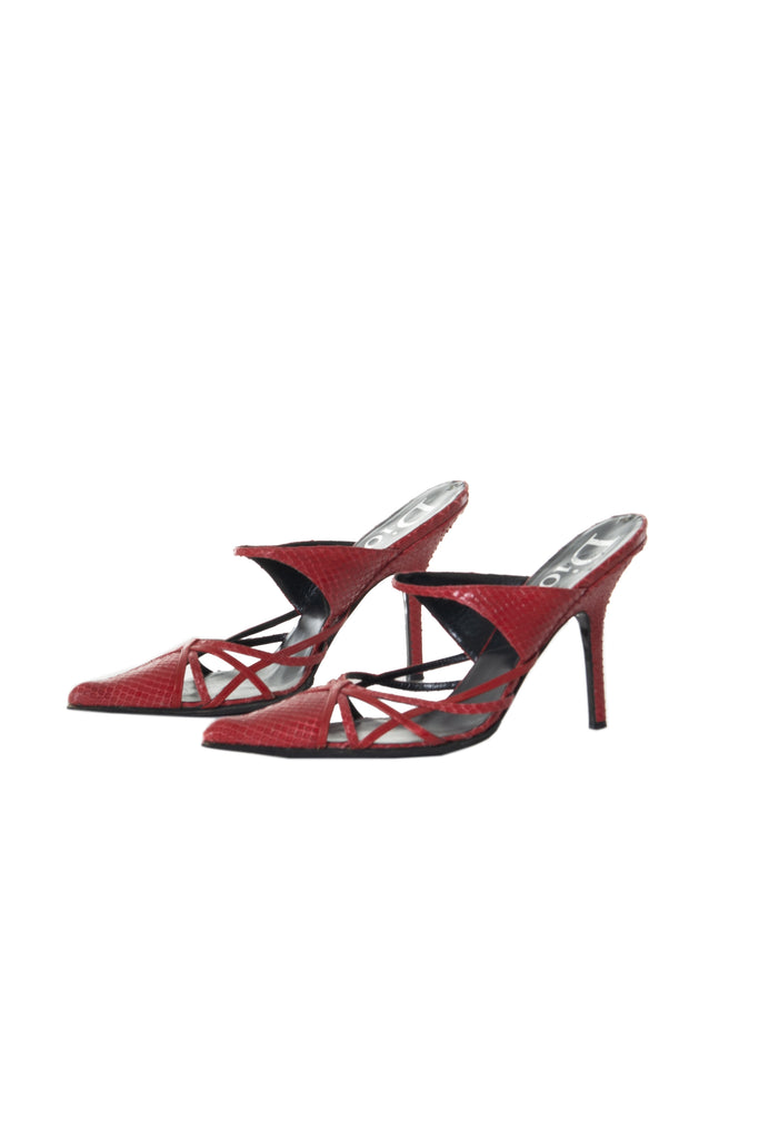 Christian Dior Pointed Toe Python Heels - irvrsbl