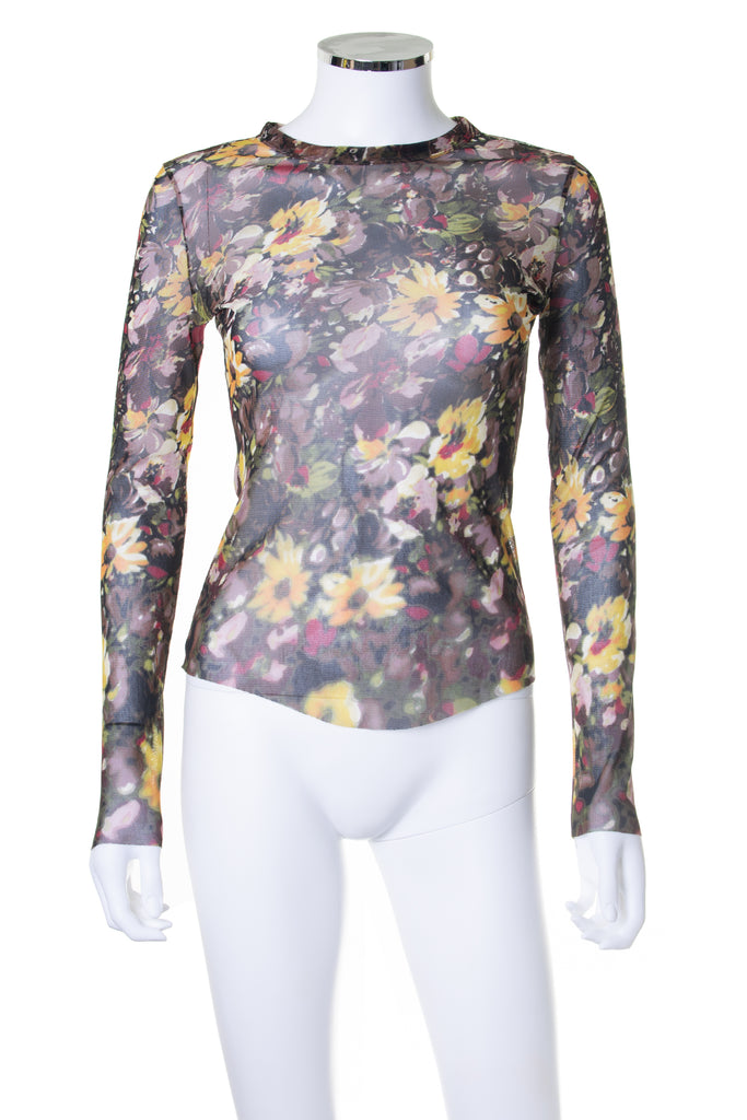 Jean Paul Gaultier Floral Mesh Top - irvrsbl