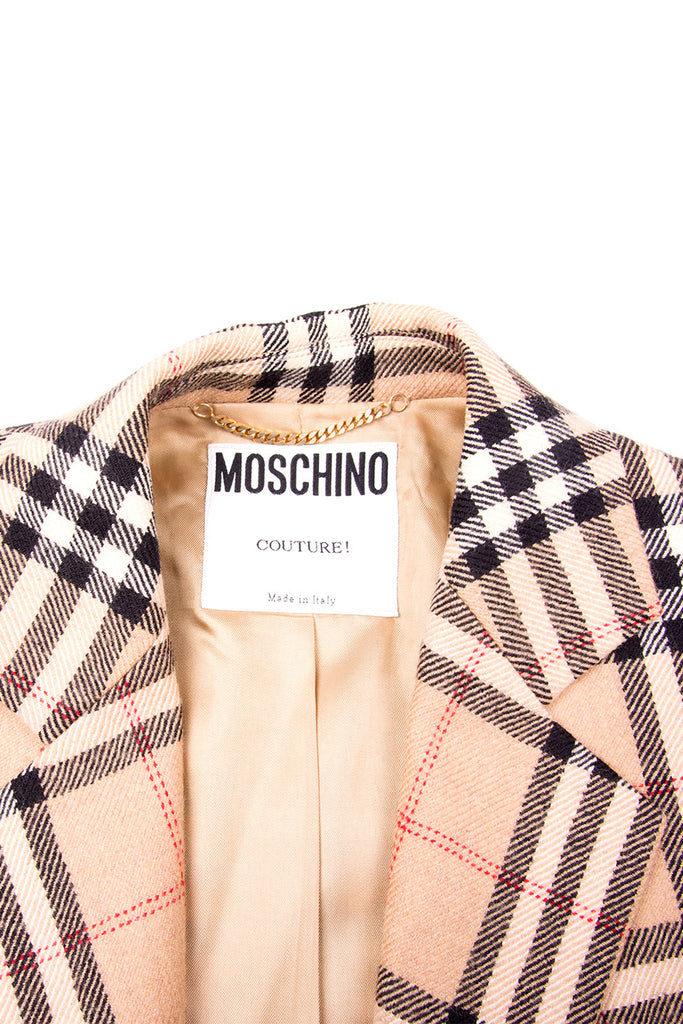 Moschino Nova Check Blazer Jacket - irvrsbl