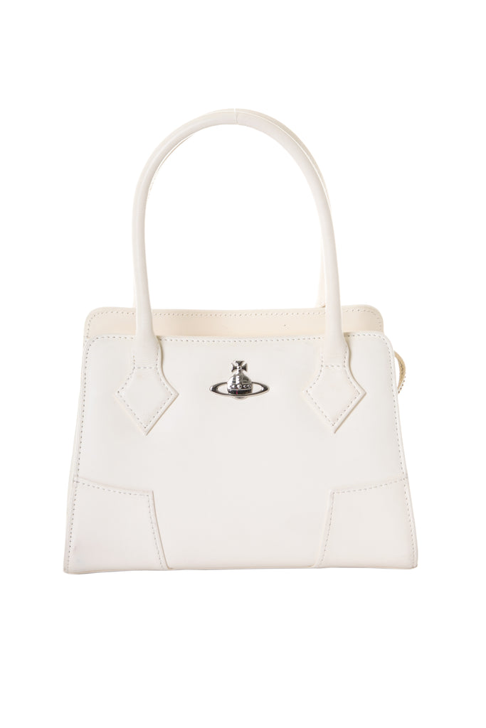 Vivienne Westwood Mini Orb Bag in White - irvrsbl