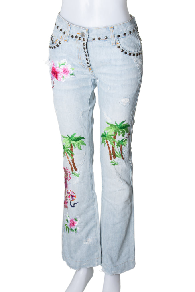 Dolce and GabbanaEmbroidered Jeans- irvrsbl