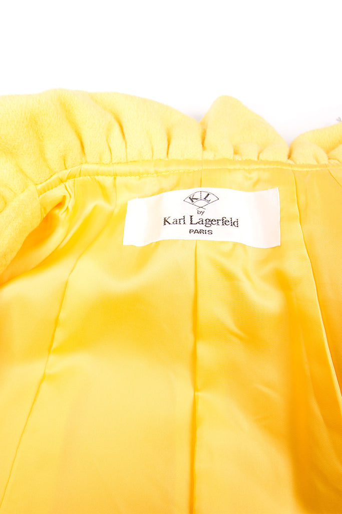 Karl Lagerfeld Yellow Trapeze Coat - irvrsbl