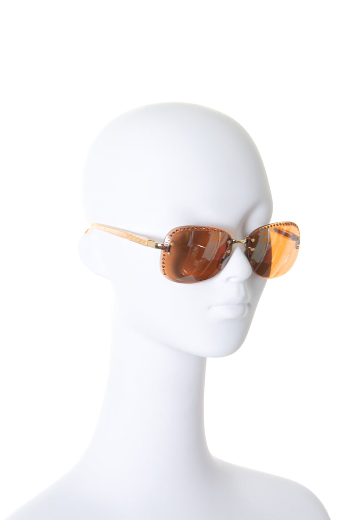 Versace Mod X74 H Rhinestone Sunglasses - irvrsbl