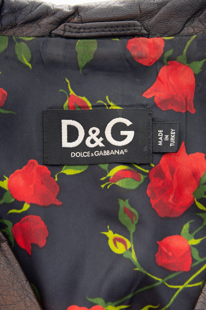 Dolce and GabbanaLeather Blazer- irvrsbl