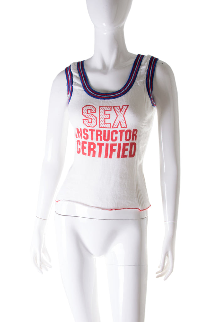 Dolce and Gabbana 'Sex Instructor Certified' Tank Top - irvrsbl