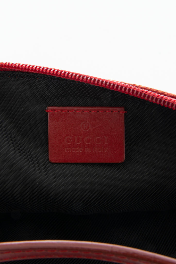 Gucci Monogram Boat Bag in Red - irvrsbl