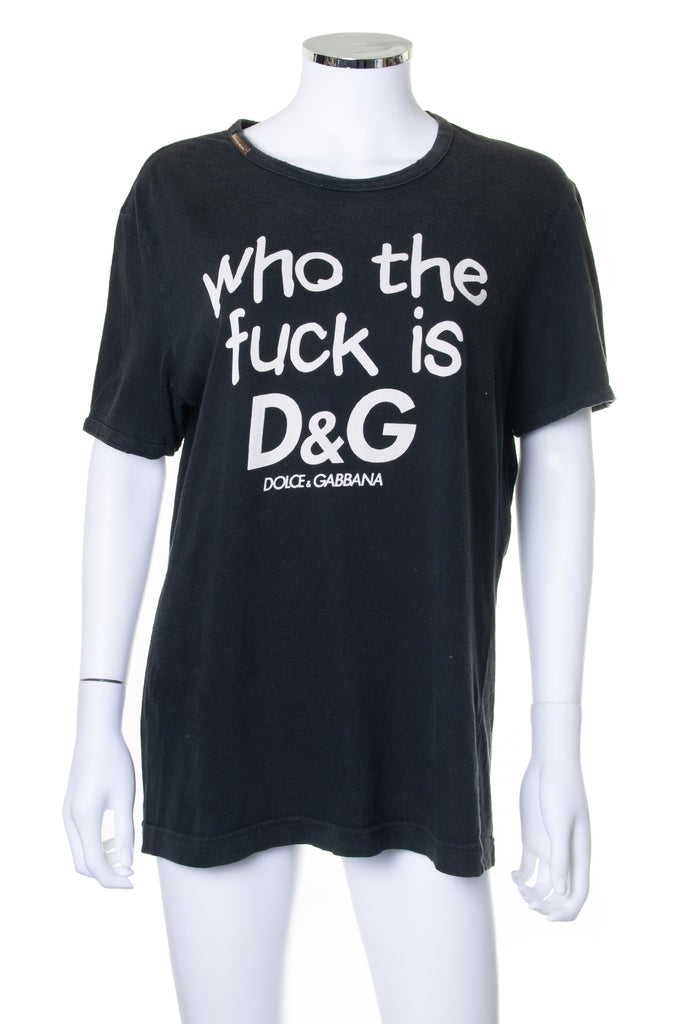 Dolce and Gabbana Who is D&G Tshirt - irvrsbl