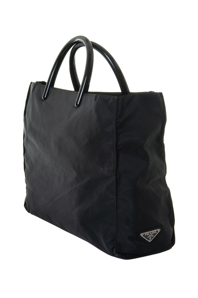 PradaTessuto Bag with Acrylic Handle- irvrsbl