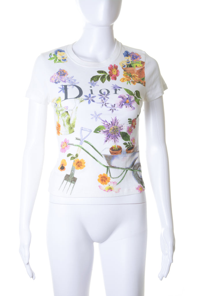 Christian Dior Floral Print Tshirt - irvrsbl