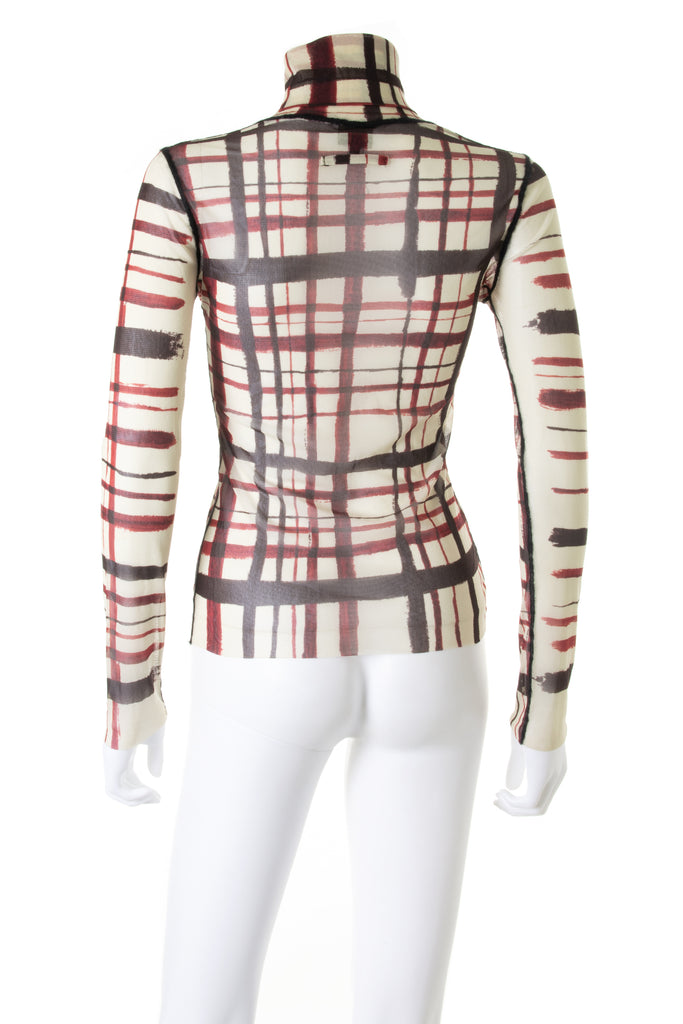 Jean Paul Gaultier Check Mesh Top - irvrsbl