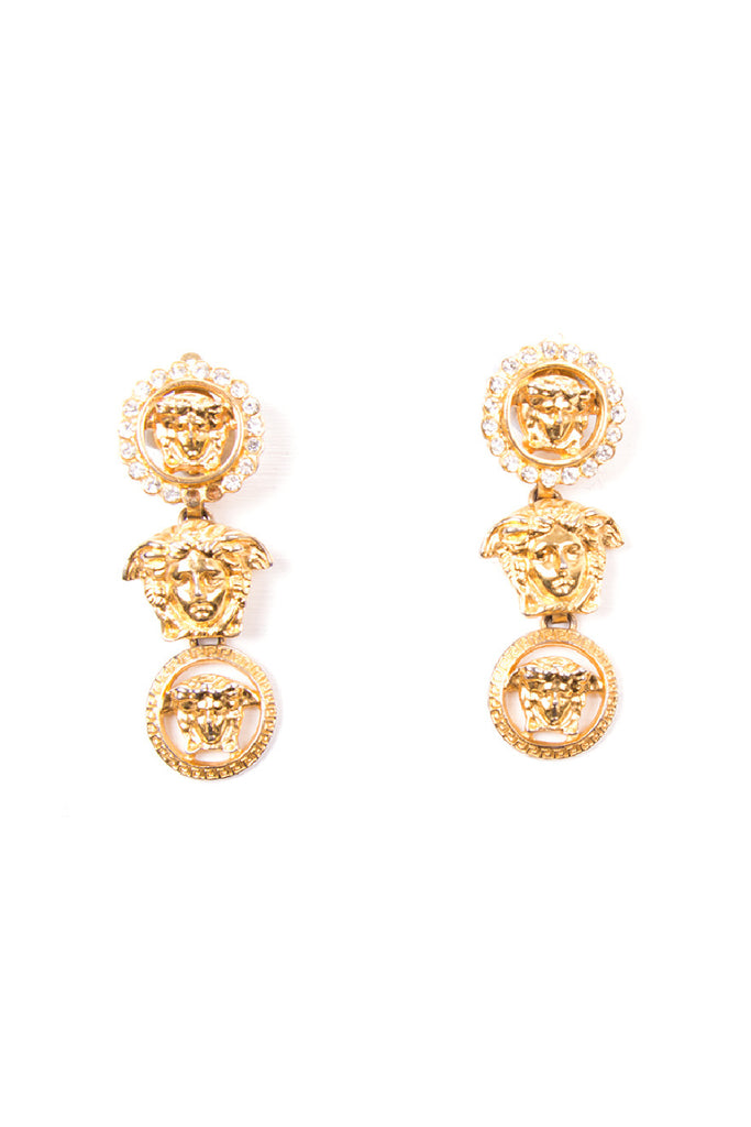 Versace Rhinestone Drop Earrings - irvrsbl