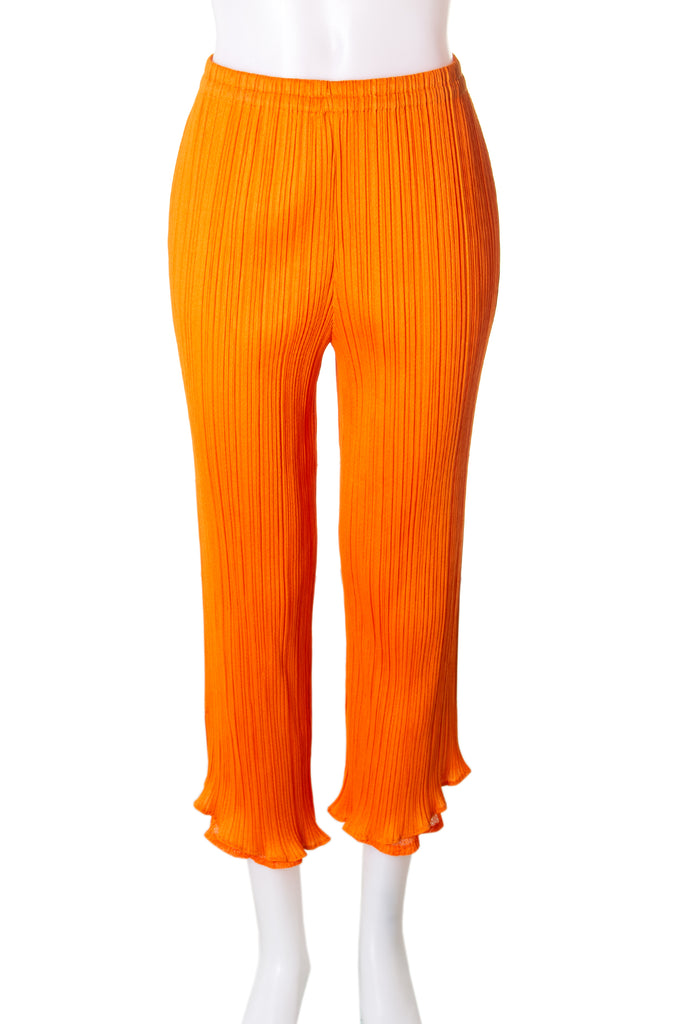 Issey Miyake Pleated Pants in Orange - irvrsbl