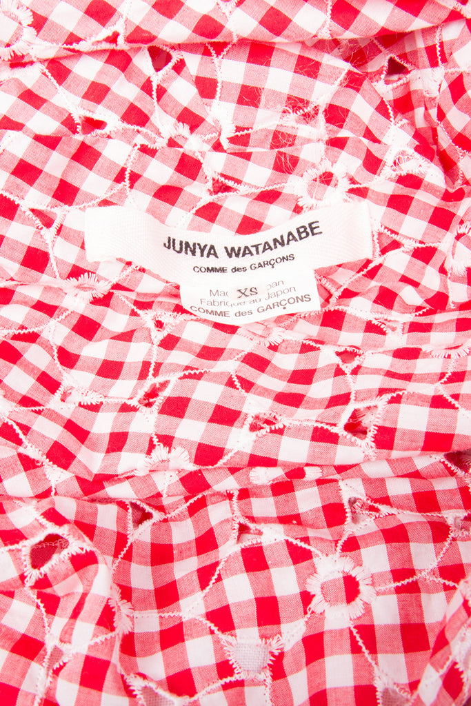 Comme Des Garcons AD2008 Draped Red Gingham Top - irvrsbl
