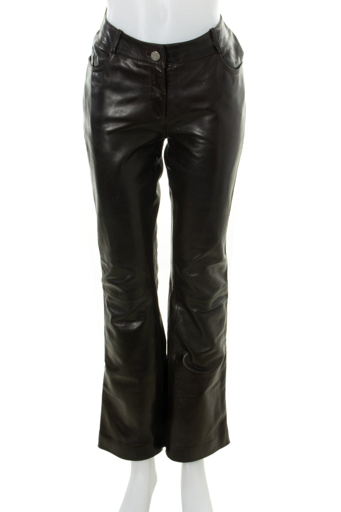 CelineBrown Leather Pants- irvrsbl