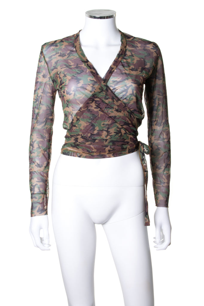 Jean Paul Gaultier Mesh Camo Top - irvrsbl