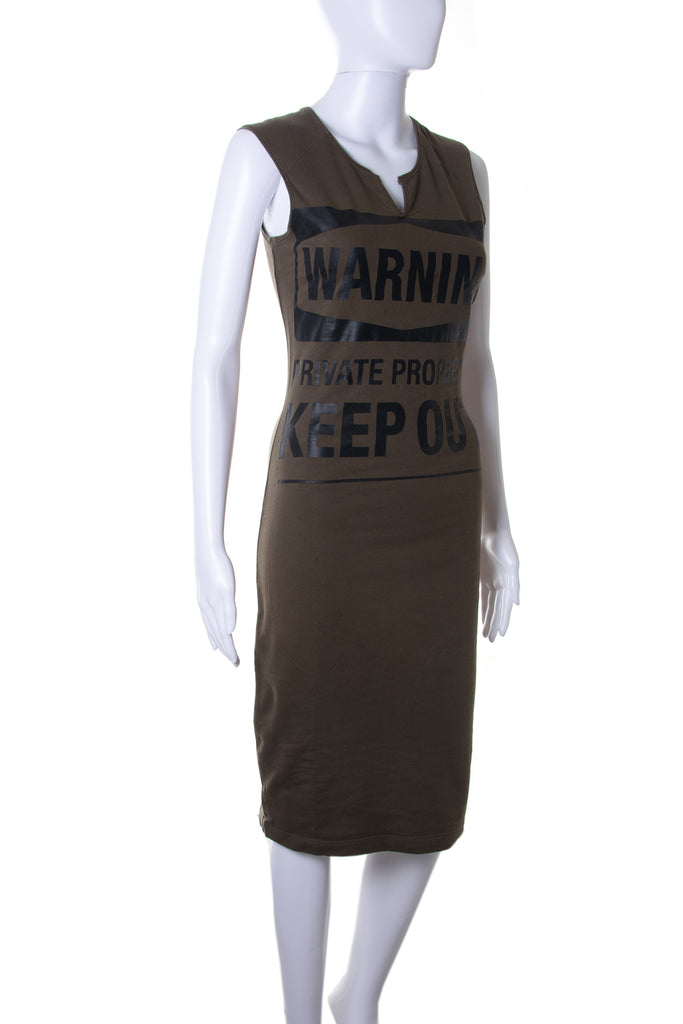 Plein Sud Warning, Private Property.  Keep Out! Dress - irvrsbl
