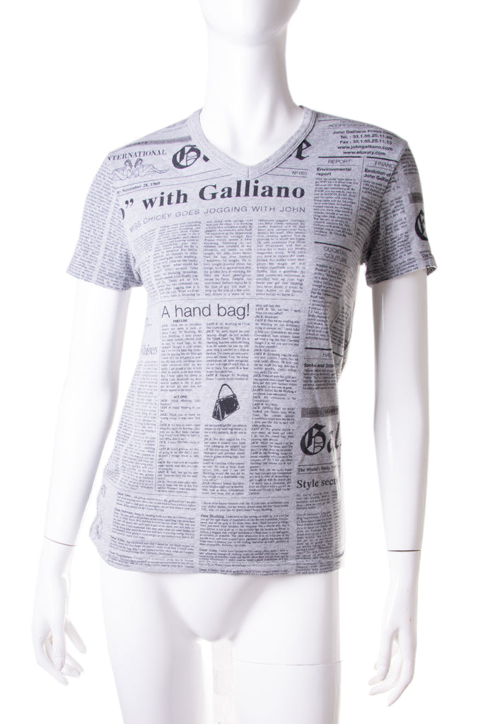 John Galliano Gazette Tshirt - irvrsbl
